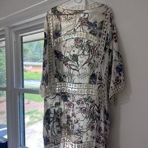 Anthropologie Floral Kimono Robe
